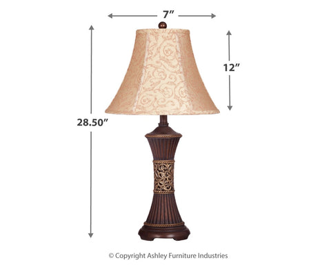Misty Valley Mid-Century Mariana Bronze Finish Traditional Table Lamp (Set of 2)