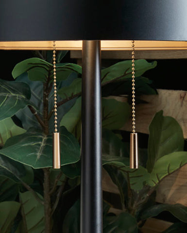 Misty Valley Amadell Black/Gold Finish Contemporary Table Lamp