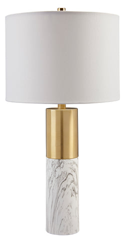 Misty Valley Samney Gold Finish/White Contemporary Table Lamp (Set of 2)