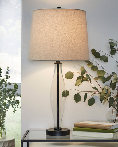 Misty Valley Travisburg Clear/Black Casual Table Lamp (Set of 2)