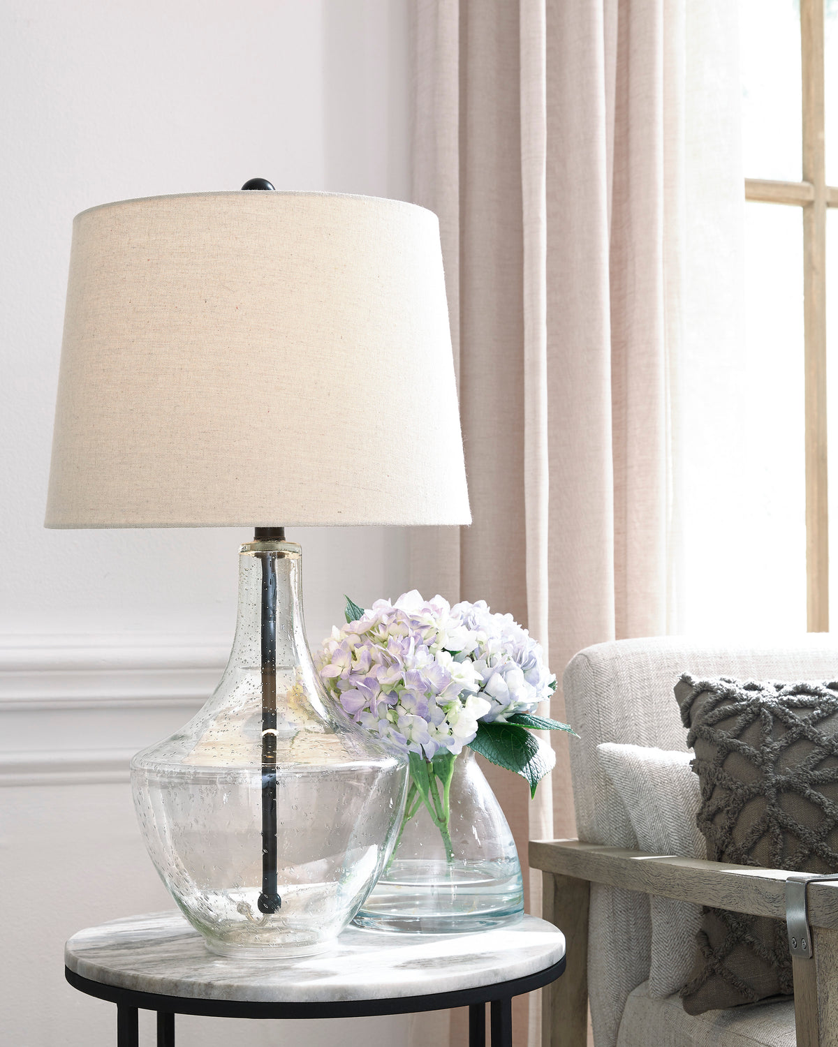 Misty Valley Gregsby Clear/Black Casual Table Lamp (Set of 2)