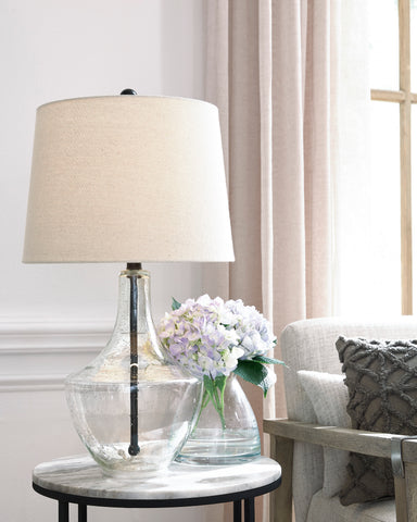 Misty Valley Gregsby Clear/Black Casual Table Lamp (Set of 2)