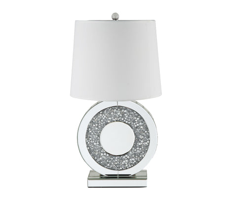 Misty Valley Noralie Round Shaped Base Table Lamp, Mirrored & Faux Diamonds