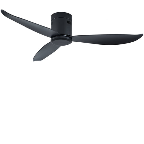 Misty Valley 5in. Low Profile Ceiling Fan Without Light, Black Flush Mount Ceiling Fans No Lights