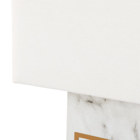 Misty Valley Loyden White Faux Marble Modern Table Lamp